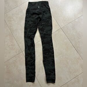 lululemon athletica Camouflage Leggings - Black and Green